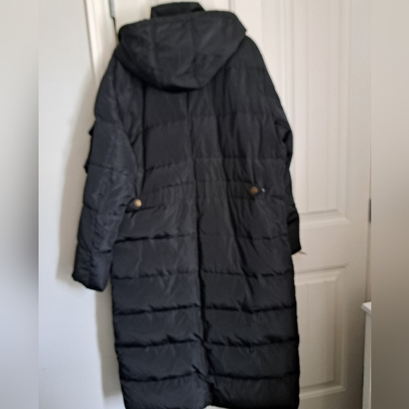 LINMUFEI long maxi down quilted parka coat black cozy winter puffy ladies XXL? - Picture 10 of 16